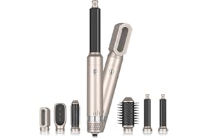 ‎TANSHINE TANSHINE 6 in 1 Auto Hair Wrap Hairstyler,Heißluftbürste Volumen Fföhnbürste Warmluftbürste Set,Haar Lockenstab Rotierend Automatisch mit Föhn Locken und Glätteisen,Hot Air Blow Dryer Brush