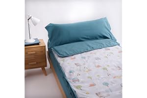 10XDIEZ Sacos nórdicos Ajustables (Naturaleza Jade - Cama 80cm)