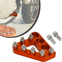 Embout Plaque Marchepied Pédale Frein Arrière Orange – Aluminium CNC 6061 T6 Pour KTM 125 250 300 350 450 500 EXC SX XC 690 950 990 Adventure