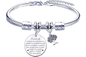 FGHJK Dia de la Madre Pulsera de Mamá Regalo Mamá Regalos Navidad Mamá Regalo Cumpleaños Mama Acero Inoxidable Regalo Dia de la Madre Dia de la Madre Regalos Originales