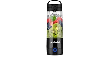 nutribullet blender portable léger, tasse tritan sans BPA 475ml, mini blender avec lame en acier inoxydable 4 points, blender nomade, chargeur USB-C, plus de 15 cycles avant recharge NBP003B