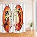 Produktbild Impression numérique 3D femme japonaise avec l'arbre de la cerise dans le miroir de douche Rideau résistant à la moisissure Polyester salle de bain tissu décorations rideaux de bain crochets inclus 70.8X70.8 pouces