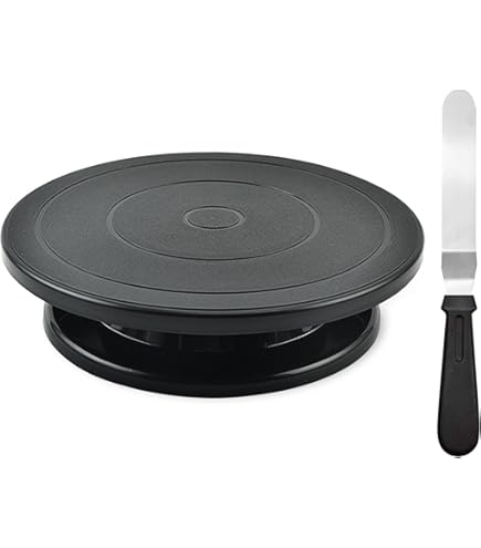 HK11900-Plateau Tournant Antidérapant Pour Gâteaux Crème En Acier
