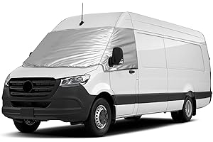 LMYSUFI Auto Windschutzscheiben Abdeckung Kompatibel mit Mercedes-Benz Sprinter VS30 2019–2025, Sonnenschutz Frontscheibe Thermomatten, Externe Thermo Scheibenabdeckung Windschutzscheibenabdeckung