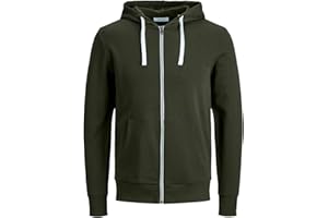Jack & Jones Jjeholmen Sweat Zip Hood Plus Noos Sudadera con Capucha para Hombre
