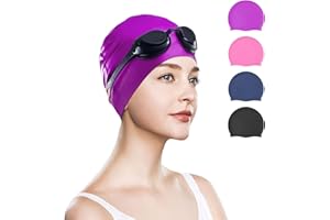 Kulamo Gorro de Natación Unisex, Silicone Gorro de Natación para Mujeres y Hombres, Gorro de Natación con Borde Reforzado, Gorro de Natación Suave y Resistente – Cómodos, Elásticos y de Calidad