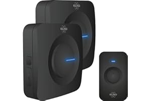 ELRO DB3000 Set di campanello senza fili - con 2x ricevitori alimentati a batteria - Nero