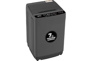 EGNRL 7KG Top Load Fully Automatic Washing Machine with Pump, EGWM725 | Child Lock, Quick & Quiet Wash, Water & Energy Saving | Grey|