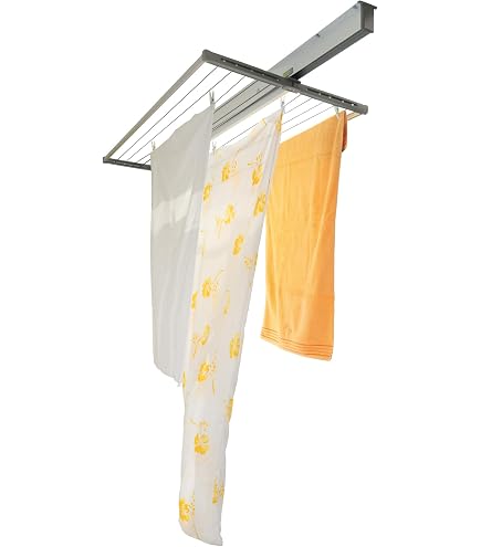 Séchoir à Linge Tour électrique – Montage Au Plafond – Télécommande 20 M – Compact Pour Balcon – Blanc – Capacité 35 Kg