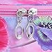 LHWY Flower Series Portable Cosmetic Bag for Travel Home Daily (Hot Pink)