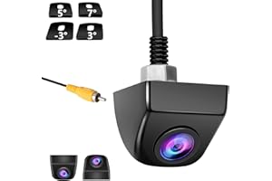 JANSITE 【High Compatibility】 Reversing Camera with 4 Gaskets Adjustable Flexible Mounting Position Car Reverse Camera Universal with Night Vision IP69K Waterproof Rear View Camera for Cars Trucks 12V