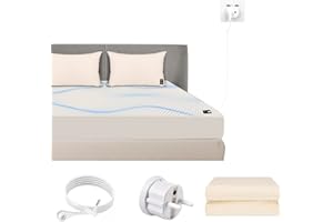 ‎HUNAIGEE HUNAIGEE Erdungsbettlaken 200X200cm Leitfähige Erdungsmatte mit EU Erdungskabel Erdungslaken Grounding Sheet für Besseren Schlaf Erdenergie und Rückgewinnung Beige