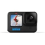 GoPro HERO10 Black - Action Camera impermeabile con LCD anteriore e schermi posteriori touch, Video Ultra HD 5.3K60, Foto da 