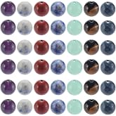 SOFPLATE 2 Kordon Yakl. 94 Kırmızı Jasper Boncuğu 8 mm Doğal Taş Boncuk Seti &Ccedil;akra Renkli Lazuli Kaplan G&ouml;z&uuml; K&uuml;re Yuvarlak Ka