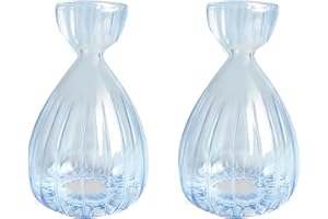 LUOLETY Avocado Samen Vase, Avocado Baum Blumenvasen, Topf für den Anbau von Pflanzgefäß, Avocado-Baum-Anzucht-Set, Glas, Hydrokulturvasen, Samenpflanzenvase für Gartenliebhaber, Blau, 2 Stück