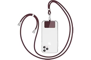 Bigcousin Handykette Universal,Universelles Handy um den Hals hängend,Handy Lanyard geeignet für meisten Smartphones,Weinrot
