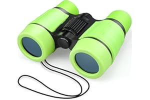 CARROUSEL Toy Binoculars Green Kids Binoculars for 3-8 Year Old 4x30 High Resolution ChildrenBinoculars for Age 4 5 6 7 KidsBinocular Outdoor Toys for Boys Girls Birthday Present Gifts Age 3+