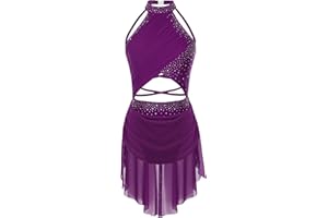 iiniim Donna Abito da Ballo Latino Americano Danza Vestito da Ballo Samba Rumba Jazz Salsa Tango ChaCha Abito da Spettacolo Dancewear