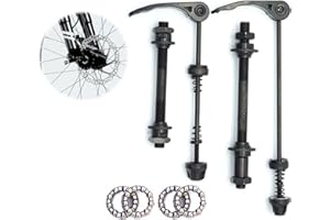 SOGHO 1 paire de tendeurs rapides pour essieu avant de vélo, essieu enfichable de vélo, arbre creux, blocage rapide, essieu avant de vélo, roue arrière pour essieux de vélo de 20, 22, 24, 26, 28