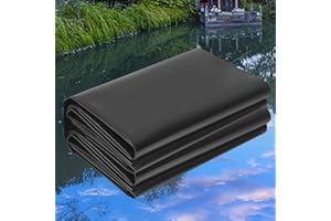 DMCHENGMA Bâche de bassin en PEHD 4 x 5 m, 5 x 6 m, 6 x 7 m, 7 x 8 m, 8 x 10 m, 10 x 12 m, membrane imperméable pour bassins extérieurs, fontaines, cascades, film pliable pour bassins à poissons(1x10m)