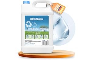 Blautanken 1x Destilliertes Wasser 5l Kanister - Demineralisiertes Wasser gemäß VDE 0510 - Destiliertes Wasser für Auto, Aquarium, Dampfbügeleisen u.v.m. - Distilled Water - Chemisch rein