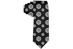 COLORFULSKY Men Black Dice Novelty Necktie Great For Wedding Party Groom Groomsmen, Black Dice