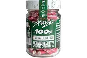 ‎PURIZE PURIZE® Glas I 100 XTRA Slim Size Aktivkohlefilter Pink