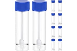 Amosfun 10Er Set StuhlprobenbehäLter 25-30Ml Auslaufsicherer Probenbecher FüR Medizinische Anwendung Und Labor Stuhlprobensammler Kunststoff