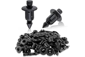 JYNXOR 50 Piezas Clips de Plástico para Carenado de Moto y Automóvil 6mm,Remaches de Retención de Panel Universales de 6mm, Remaches Plastico Coche,Compatibles con Ya-maha, Su-zuki, Ka-wasaki y Hon-da