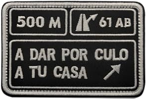 RUKK Parche de Velcro Bordado, Parche para Mochila Táctica Militar, Chaleco Crossfit, Gorra. (A dar por culo a tu casa)