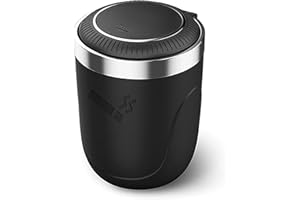 XSQD Posacenere Portatile a LED per Auto, Posacenere con Coperchio Portabicchieri, Universale Sigaretta Posacenere, per Office Home Travel Ufficio Viaggi, Sigarette da Viaggio, Auto Estinguente