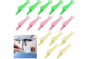 AOMIGT Nähmaschinen-Nadeleinfädler, Nadeleinfädler Zum Handnähen, 15 Stück Daumen Nadeleinfädler, Einfädelhilfe Nähmaschine, Automatische NäHnadel EinfäDler Handwerk DIY Werkzeug
