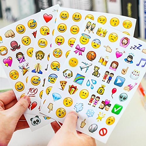 Funny Emoji Stickers 19 Sheets 912 Emojis Faces Stickers Kids and Adults Love Perfect for Journal Plan Kids’ Party and Education Aid