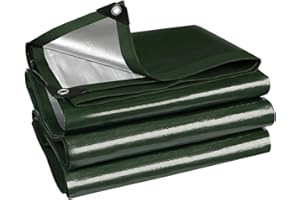 OTIGA Telo Occhiellato Pesante 140 g/m²,Telo Telone Occhiellato Retinato Con Corda,Teloni per Copertura Piscina,Copritutto Protettivo Impermeabile per Esterni,per Barca,Auto,Piscina,Serra,2x4m