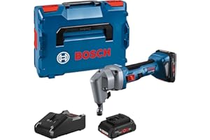 Bosch Professional 18V System grignoteuse sans-fil GNA 18V-16 E (puissance 700 W, moteur sans charbon, avec 2 batteries ProCORE 4.0Ah, chargeur rapide GAL 18V-40, L-BOXX)