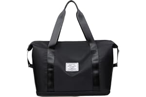 PORUPAEL Podróżna torba sportowa, torba na siłownię, torba weekendowa, 35 l, z rękawem na kółkach, sucha i mokra, oddzielona sportowa torba fitness, wodoodporna torba do noszenia dla kobiet, mężczyzn, torba