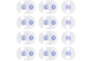 UICCVOKK Clear Suction Cups 20 Piece Double Sided Suction Cups 45mm Small Clear Plastic Suction Cup Suction Cup Plastic Sucker Pads Glass Table Suckers Suction Cups for Glass Table Tops
