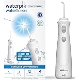Waterpik Cordless Pearl Water Flosser, Electric Dental Flosser, Rechargeable Dental Plaque Removal Tool, Clean Between Teeth,