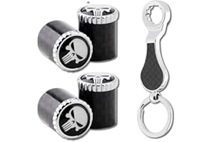 ATOTOP Tapones de válvulas para neumáticos de automóviles, tapones de válvula antirrobo, cubierta de prueba de polvo universal para coches, todoterrenos, camiones, motocicletas (4 unidades)