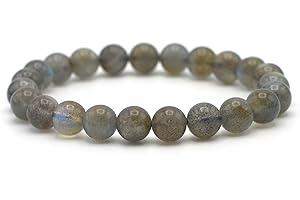 Miracles Minéraux Bracelet perle ronde 8 mm, pierre naturelle, création artisanale française, plus de 80 choix