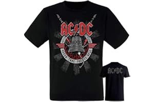 DESCONOCIDO AC/DC - Highway to Hell - Camiseta Negra Hombre Manga Corta - ACDC Tshirt