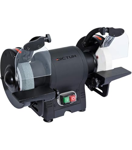 Professionele Slijper Scheppach BG200AL Dubbele Schuurmachine - 550W, 200 Mm Slijpstenen, Met Werklamp En Vonkbescherming De Walt