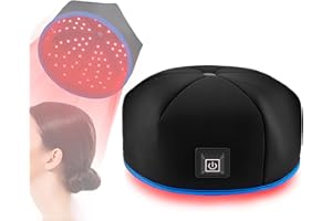 BAIXDM Gorro De Terapia Con Luz Roja LED, Gorro De Terapia Con Luz Infrarroja Para Prevención De La Caída Del Cabello, Modo De Terapia De Luz De 3 Engranajes, Diámetro De La Tapa 21,5 Cm/8,46 Pulgadas