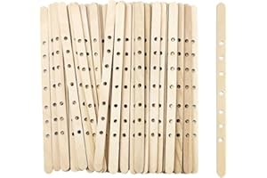 ELIONLESS Wooden Candle Wick Holders,100pcs Candle Wick Centering Devices Candle Wick Bars for Multiwick Candle Making, DIY Crafts (Multiwick Holder)