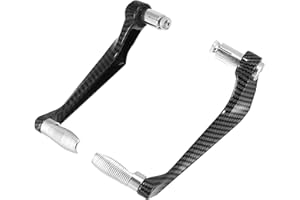 Motoforti Pair Universal 7/8" Motorcycle Brake Lever Guard 22mm Silver Tone