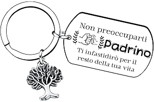 VZIUYTRE Regalo Portachiavi Regalo del Padrino Regalo Portachiavi del Padrino “Al miglior PADRINO dell'universo” Idea Regalo Giorno di Pasqua Battesimo Miglior Padrino