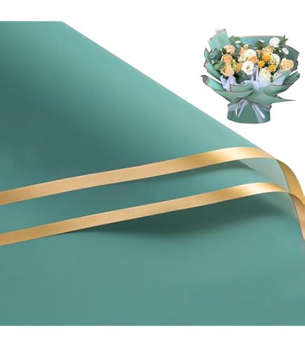 20 stuks witte rand bloemenwrapping papier, waterdicht valentijnsdag boeket wrapping papier 60 x 60 cm gebruikt voor doe-het-zelf handwerk, geschenkverpakking, bloemenwinkel boeket verpakking