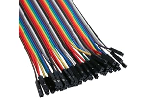 TECHZOCO Câble Dupont 40 broches Dupont 40 broches, câbles pont pour cartes prototypes, câbles pont pour Arduino Raspberry Pi, câble Breadboard, femelle à femelle, 20 cm