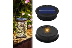 AVCXEC 2 sztuki wymiennych lamp solarnych, do ładowania przez USB, części zamienne, wodoszczelne panele słoneczne LED, pokrywka, moduły solarne LED, zamiennik do oświetlenia ogrodowego