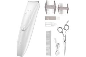 EDIMENS Dog Clippers, Dog Grooming Clippers Kit Professional Rechargeable Cordless Low Noise Pet Dog Hair Clipper with Scissors for Small & Large Dog Cat